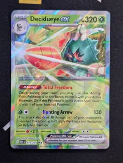 Decidueye ex - 015/197 - Pokemon Obsidian Flames Ultra Rare Card NM - Image 1