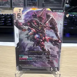 Justice Gundam - GD01-066 LR GUNDAM TCG CARD GAME - MULTIPLE COPIES AVAIL - Image 1