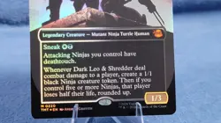 Dark Leo And Shredder Borderless Foil NM/M - MTG - TMNT - TMT 220 Ships In A Box - Image 3