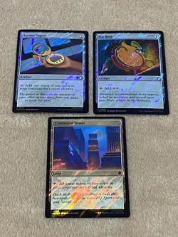 MTG - Sol Ring, Arcane Signet, Command Tower SURGE FOIL - NM - Commander Staples - Image 3