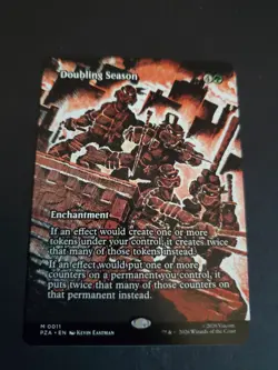 MtG Doubling Season 0011 (Borderless) Teenage Mutant Ninja Turtles Mythic NM TMT - Image 1