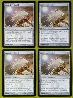 Accorder's Shield x4 Scars of Mirrodin 4x Playset Magic the Gathering MTG - Image 1