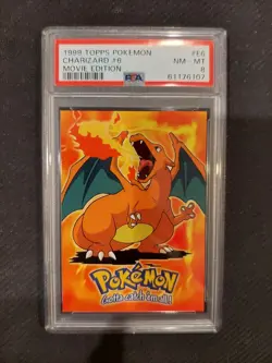 PSA 8 Charizard Topps Pokemon Movie Edition - Image 1