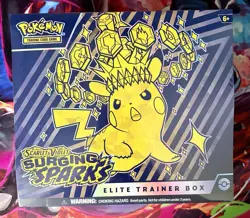 Pokemon TCG Scarlet & Violet SURGING SPARKS Elite Trainer Box FACTORY SEALED ETB - Image 1