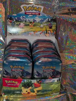 POKEMON TCG ASCENDED HEROES FACTORY SEALED MINI TINS LOT OF 10 WITH DISPLAY BOX - Image 1