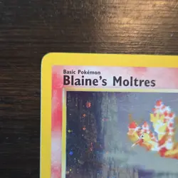 Pokemon Blaine's Moltres 001/132 Gym Heroes Holo Rare Basic 90 HP 2000 - Image 4