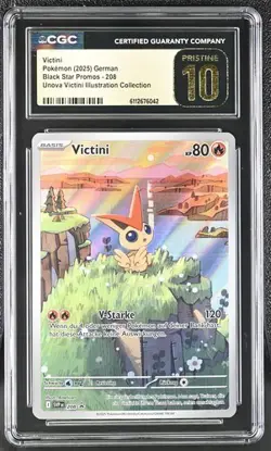 Pokemon - Victini SVP 208 no PSA CGC Pristine 10 - Promo Deutsch - Image 1