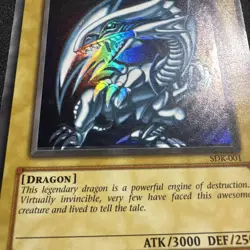 Yu-Gi-Oh Blue Eyes White Dragon SDK-001 Foil Shift Misprint - Image 5