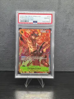 One Piece - Premium Booster Vol. 2 Portgas.D.Ace - PRB02-018 Alt Art PSA 10 - Image 1