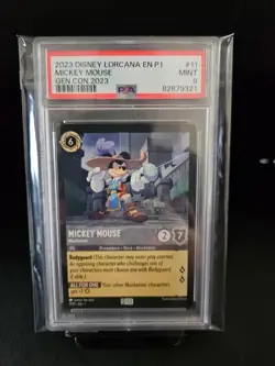 2023 Disney Lorcana TCG Mickey Mouse #11 Gen Con 2023 PSA 9 - Image 1