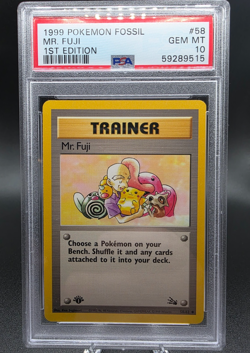 1999 POKEMON FOSSIL 1ST EDITION MR. FUJI 58/62 PSA 10 - Image 1