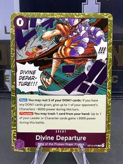 Divine Departure OP13-076 (R) Rare Carrying on His Will One Piece Card Game - Image 1