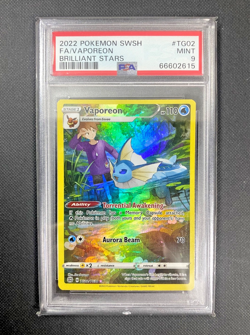2022 Vaporeon #TG02 Brilliant Stars PSA 9 Pokemon Card - Image 1
