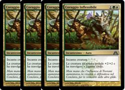 Set 4x Coraggio Inflessibile (Unflinching Courage) - MtG DGM-IT - Image 1