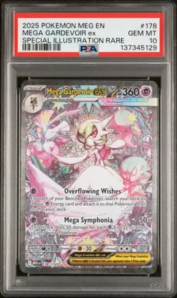 2025 POKEMON MEG EN-MEGA EVOLUTION #178 MEGA GARDEVOIR EX PSA 10 - Image 1