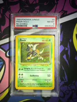 1999 POKEMON JUNGLE NO SYMBOL #9 PINSIR-HOLO PSA 8 - Image 1