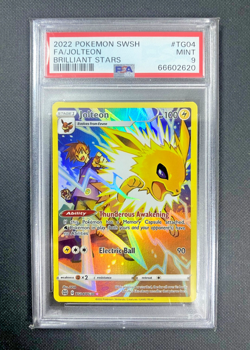 PSA 9 Jolteon TG04/TG30 Brilliant Stars Holo Mint 2022 Pokemon Trainer Gallery - Image 1
