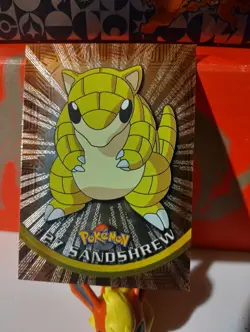 LP! Sandshrew #27 SILVERFOIL Rays Topps Pokemon TV Animation Edition Black Label - Image 1