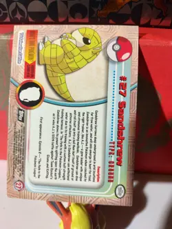 LP! Sandshrew #27 SILVERFOIL Rays Topps Pokemon TV Animation Edition Black Label - Image 2