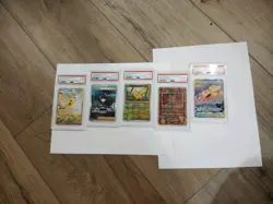 Pokemon Slab lot Pikachu , Ancient Mew, Tag Team Psyduck And Slowpoke - Image 1