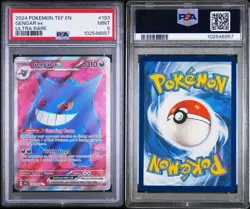 2024 Pokemon TEF EN Temporal Forces GENGAR ex Ultra Rare PSA 9 Mint #193 - Image 3