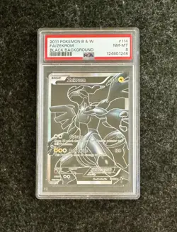 2011 POKEMON BLACK WHITE ZEKROM #114 FULL ART PSA 8 NM #124601246 - Image 1
