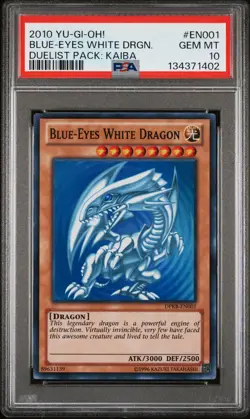 2010 YU-GI-OH! DUELIST PACK: KAIBA #EN001 BLUE-EYES WHITE DRAGON PSA 10 - Image 1