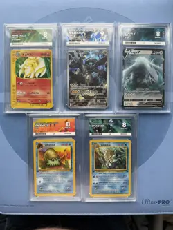 Pokemon TCG Ace Graded Slab Collection Bundle Job Lot 5 Graded Cards - Image 1