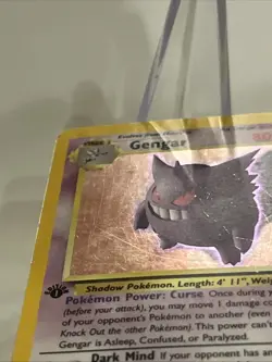 Gengar #5 5/62 Pokemon TCG Fossil 1st Edition Holo Rare Card WOTC 1999 Damaged - Image 3