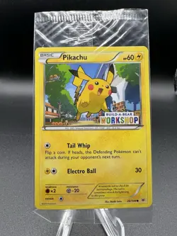 Pokemon Build A Bear Workshop Pikachu 20/108 Promo Card TCG Sealed - Image 1