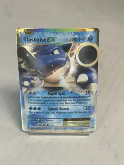 Pokemon TCG Blastoise EX XY Evolutions Holo Rare Card 21/108 LP/NM Condition - Image 1