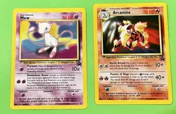 Vintage Pokemon Cards - Mew And Arcanine Black Star Promo Set - Image 1