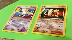 Vintage Pokemon Cards - Mew And Arcanine Black Star Promo Set - Image 3