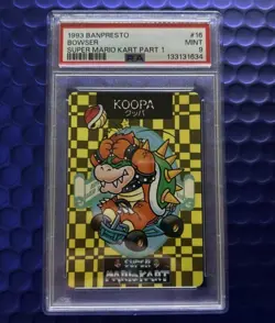PSA 10 Luigi Super Mario Kart - Nintendo Banpresto Card Vintage 1993 - Image 5