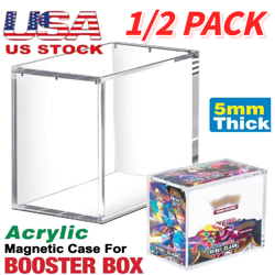 1/2PACK Pokemon Magnetic Booster Box Acrylic Case Pokemon Card Protective Displa - Image 1