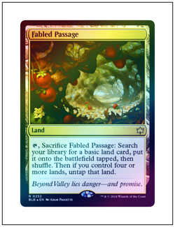1x Fabled Passage, Prerelease Foil Bloomburrow, Magic the Gathering MTG NM - Image 1