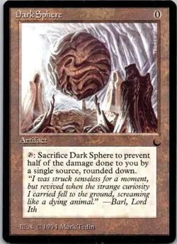 MTG Magic the Gathering Dark Sphere The Dark Played See Scan B - Image 1
