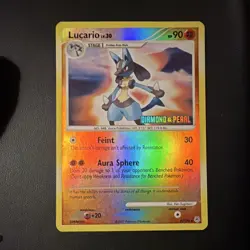 Pokemon Lucario 006/130 Diamond & Pearl Burger King Reverse Holo Promo 90 HP - Image 1