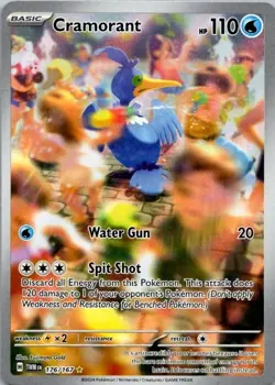 Pokemon TCG Cramorant 176/167 Sv06: Twilight Masquerade Holo NM (SKU 1-2) - Image 1