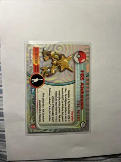 1999 Topps Pokemon TCG Alakazam #65 Blue Logo TV Animation Edition Series 1 MP - Image 2