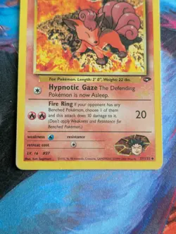 Pokemon TCG Brock's Vulpix 37/132 WOTC Stamped - Image 3