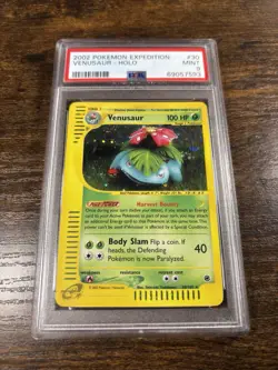 Pokemon Venusaur Expedition Holo Rare #30 PSA 9 Mint Half Swirl - Image 2