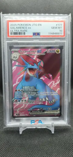 2025 Pokemon Journey Together Salamence EX Ultra Rare #177 Gem Mint 10 114848971 - Image 1