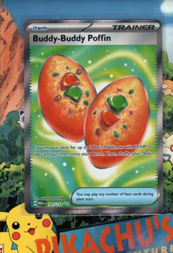 Pokemon TCG Buddy-Buddy Poffin 167/132 Me01: Mega Evolution Holo NM/M - Image 1