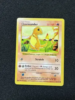 [Rank B] 1999 Pokemon Charmander Shadowless 46/102 - Image 1