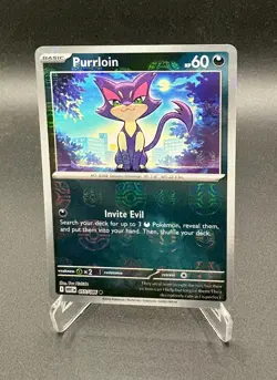Pokemon Purrloin 055/086 - Master Ball Reverse Holo White Flare 2025 - NM - Image 1