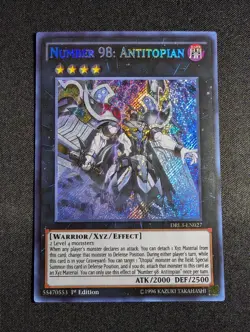 Yugioh - Number 98: Antitopian DRL3-EN027 1st Edition Secret Rare NM - Image 1