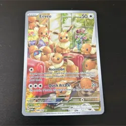 Pokemon TCG Eevee 188/167 Sv06: Twilight Masquerade Illustration Rare Holo Card - Image 1