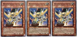 3 x CSOC-EN006 Morphtronic Celfon - Common 1st Edition LP/NM YuGiOh Card - Image 1