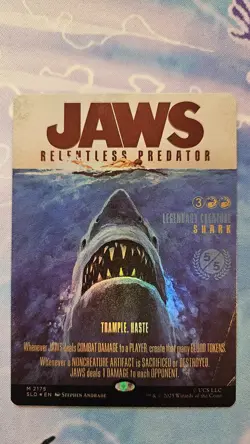 MTG Foil Jaws, Relentless Predator Secret Lair NM - Image 1
